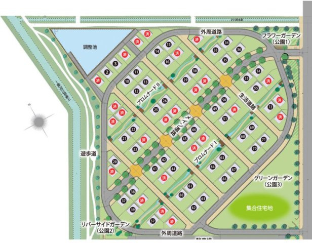 ウエルネスタウンみつけ【補助金対象土地】の土地図