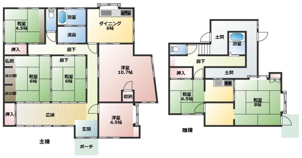 都城市山之口町山之口の中古一戸建の間取り