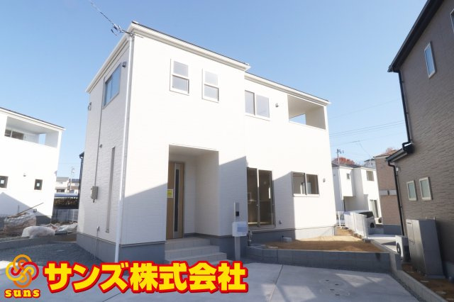 須賀川市森宿字安積田　　　　5号棟　　　西袋第1小学校、西袋中学区　の前面道路含む現地写真|西側前面道路