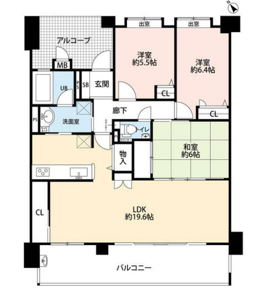 アルフィーネステーションプラザ春日の間取り