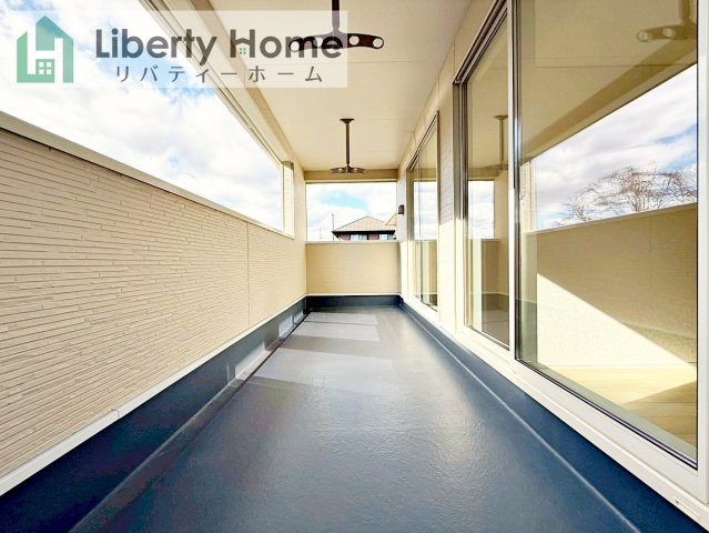 土浦市小岩田東第4　新築戸建　1号棟のバルコニー