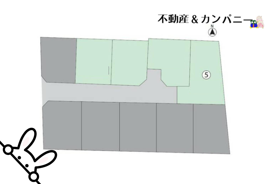 松山市道後北代の売地の土地図