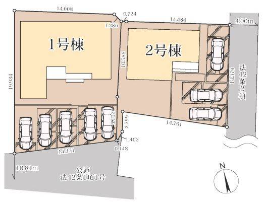【区画図】 | リーブルガーデン．S　行田矢場第４　 | 現地区画図