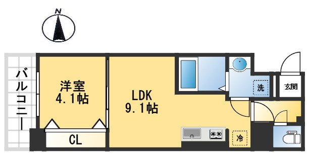S-RESIDENCE江坂Eminenceの間取り