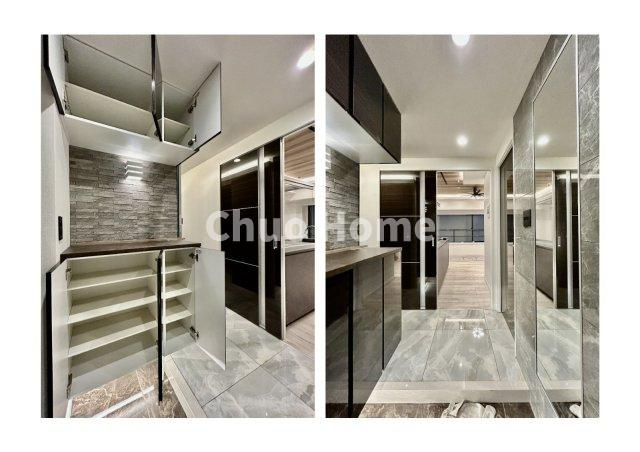 ダイアパレス元浅草Ⅱの玄関|【玄関】玄関には大型のシューズクローゼットを設置しておりますのでいつでもスッキリりとした空間を保てます。玄関周りを清潔に使うのはとても大事なことですよね。