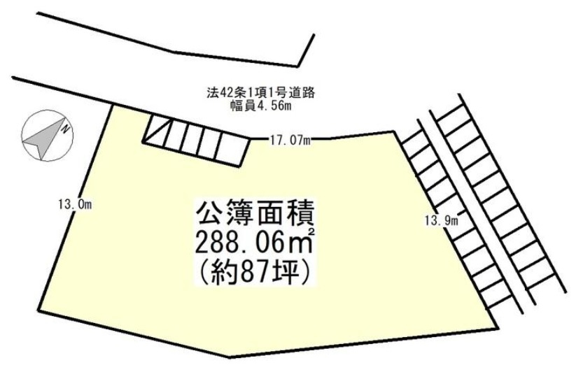 山手４丁目　土地の土地図