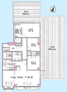 【間取り】 | ロイヤルヴィーゼ学芸大学