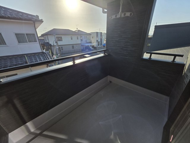 【バルコニー】 | リーブルガーデン．S　行田矢場第４　 | ２号棟現地バルコニー（2026年01月16日）撮影