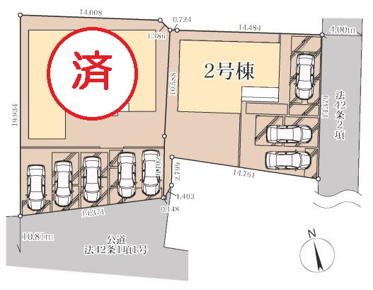 【区画図】 | リーブルガーデン．S　行田矢場第４　 | 現地区画図