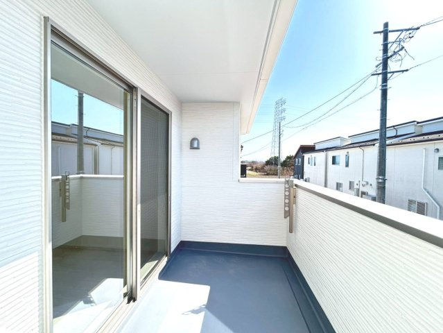 【商談中】ファーストタウン　一宮市第8今伊勢町馬寄　全5区画分譲のバルコニー|バルコニーは南向きで洗濯物もよく乾きます！