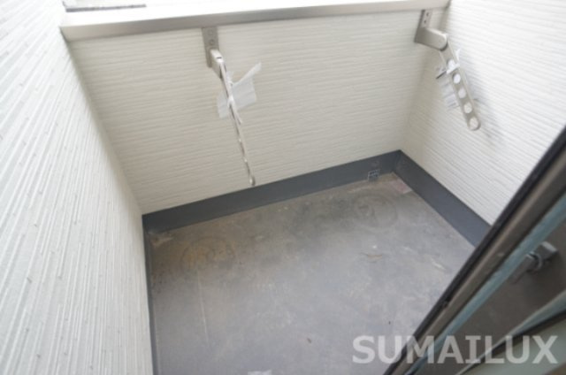 熊本市北区龍田８丁目のアパートのバルコニー