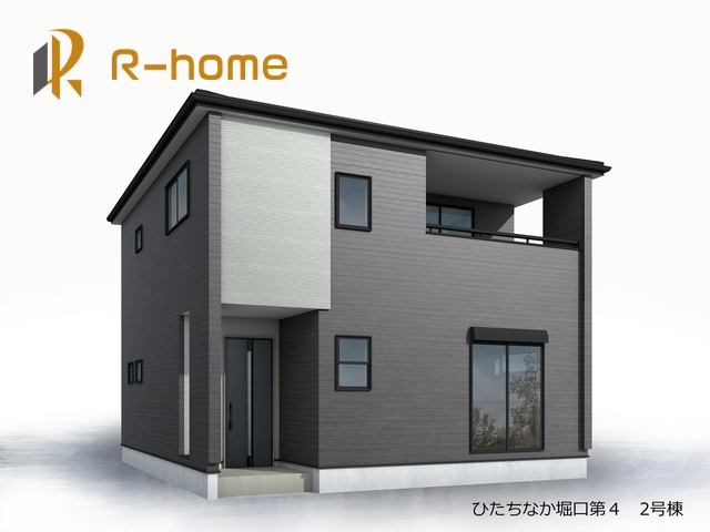 ひたちなか市堀口第4　新築戸建て　2号棟の外観パース|2025年12月完成予定！近隣の同仕様完成物件をご見学いただけます♪