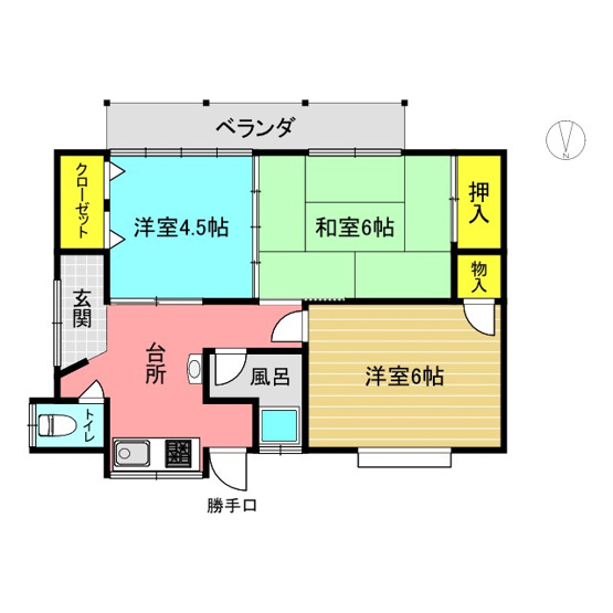 【間取り】 | 福西氏貸家(宮町)