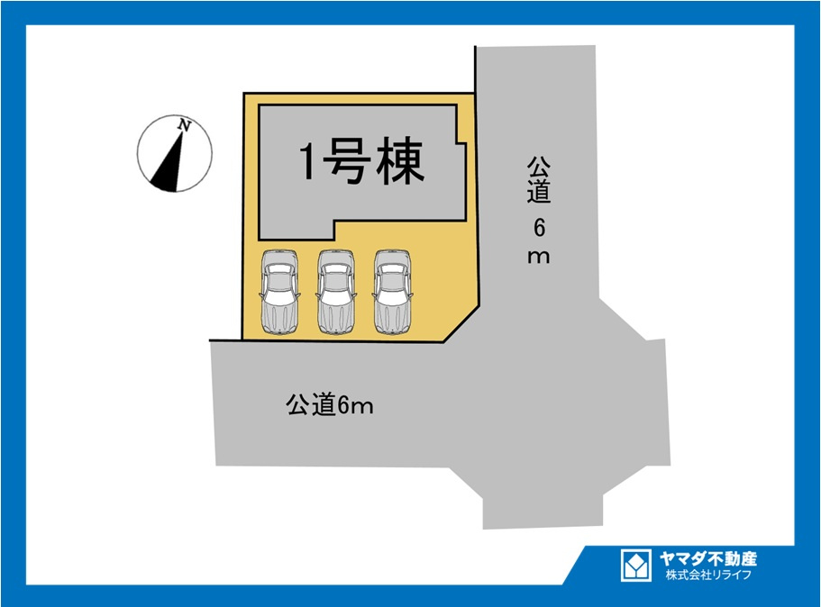 ブルーミングガーデン　一宮市赤見4丁目　全1区画分譲の区画図|■区画図
■YAMADA電機の　ヤマダ不動産　株式会社リライフ　
いつでもお問合わせ下さい。