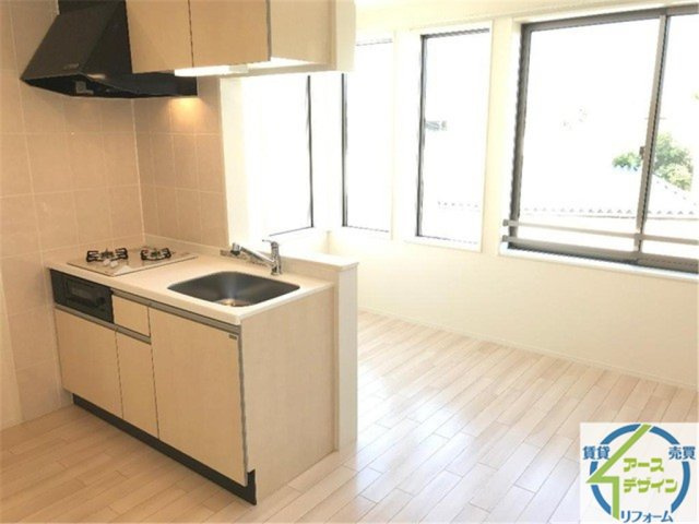 ソレイアードのキッチン|パース写真