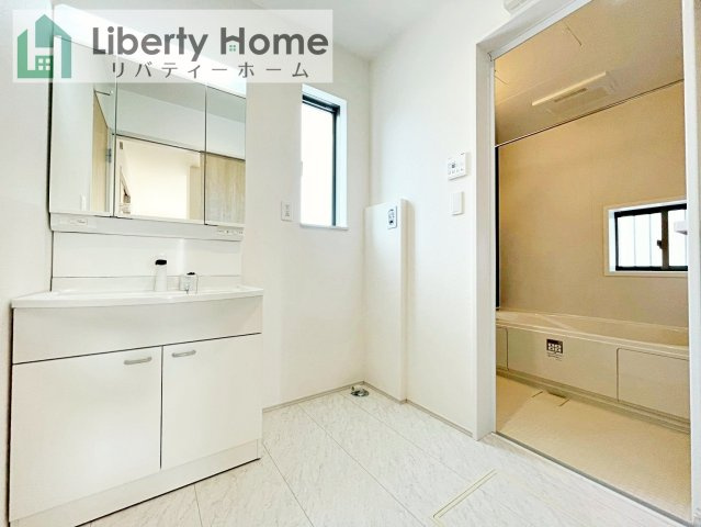 ひたちなか市牛久保2丁目　新築戸建　B号棟の脱衣所