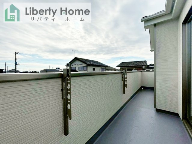 ひたちなか市牛久保2丁目　新築戸建　B号棟のバルコニー