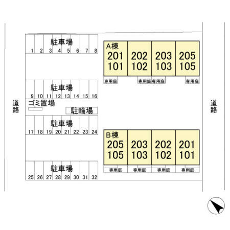 ラ フォンテ　Aの区画図