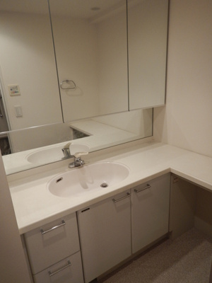 【洗面所】 | トーキョー・オーディアム | 広い洗面スペース