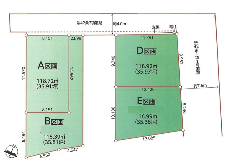 土地/ふじみ野市亀久保3丁目の区画図