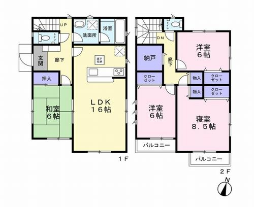 【間取り】 | 【仲介手数料０円】厚木市山際　中古一戸建て | 厚木市山際　中古一戸建て
