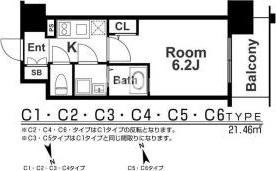エスリード梅田グレイスの間取り