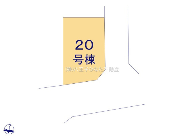 『八王子市新築戸建て』八王子市暁町3-2-5【仲介手数料無料】　　３期　の区画図|～仲介手数料無料☆八王子ひなた不動産～八王子市暁町　新築戸建て