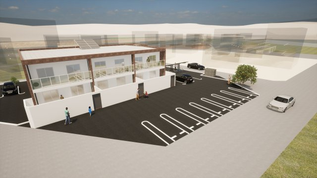 猿島郡五霞町大字川妻の賃貸マンションの外観パース