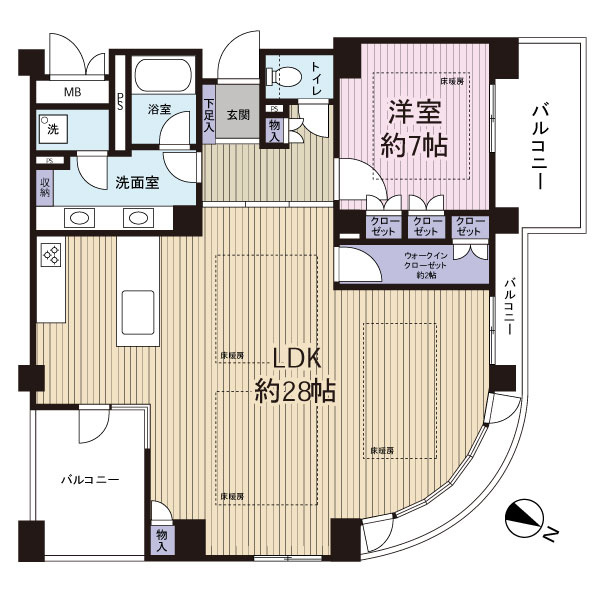 開放的なリビングが特徴的な間取り★