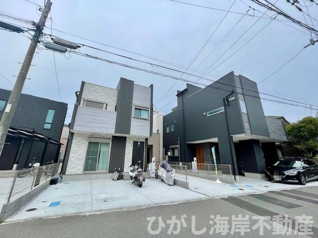 茅ヶ崎市南湖2丁目　新築戸建　　全３棟の前面道路含む現地写真|現地外観