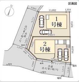 【区画図】 | 福岡市南区大平寺1丁目第1　1号棟（全2棟）【仲介手数料無料・0円】 | 区画図です。1号棟