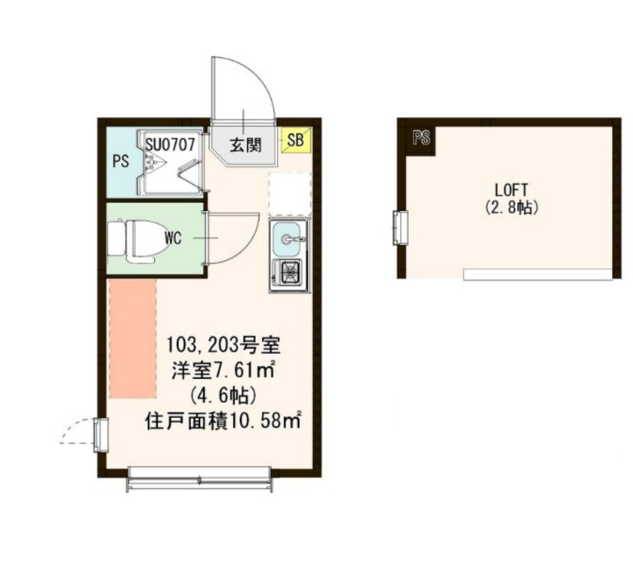 ハーモニーテラス上高井戸Ⅱの間取り