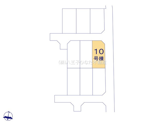 『八王子市新築戸建て』八王子市暁町3-2-5【仲介手数料無料】　　３期　の区画図|～仲介手数料無料☆八王子ひなた不動産～八王子市暁町　新築戸建て