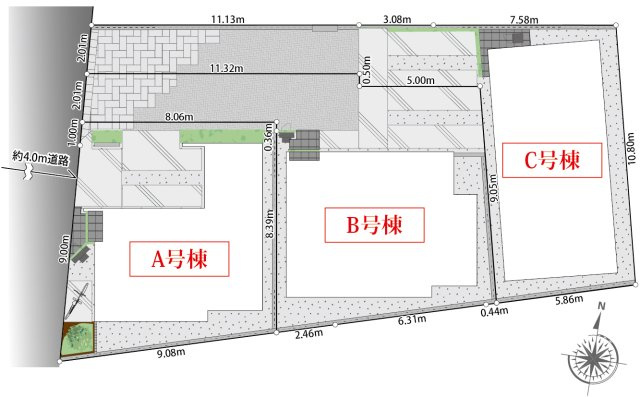 新築分譲［ミラクラス中村］の区画図|閑静な第１種低層エリア