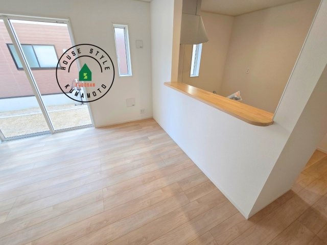 熊本市南区城南町下宮地第3-3棟（1号棟）の内観：施工例|ダイニングとリビングのメリハリが付けやすい空間設計になっています。