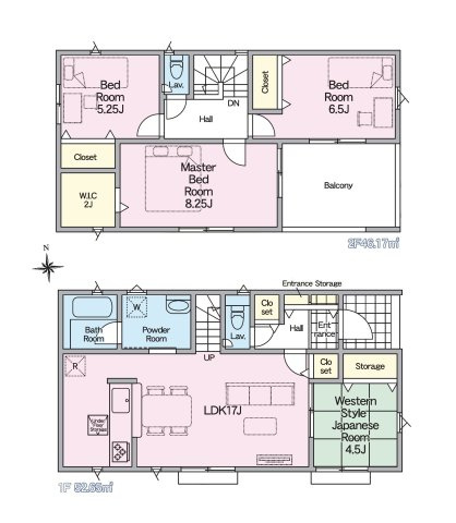 熊本市南区城南町下宮地第3-3棟（1号棟）の区画図|配置図（1号棟）