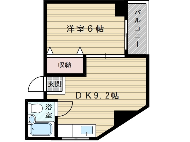 【間取り】 | 1DKのお部屋です