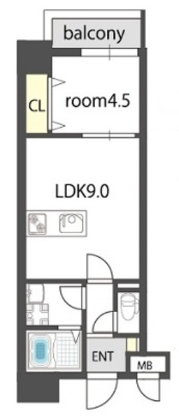 ドゥエリング森小路の間取り