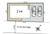 武蔵村山市岸1丁目　新築　全1棟の区画図