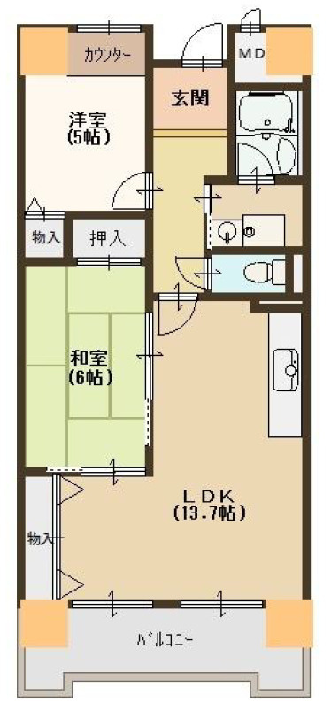 キオプラザ天満橋の間取り