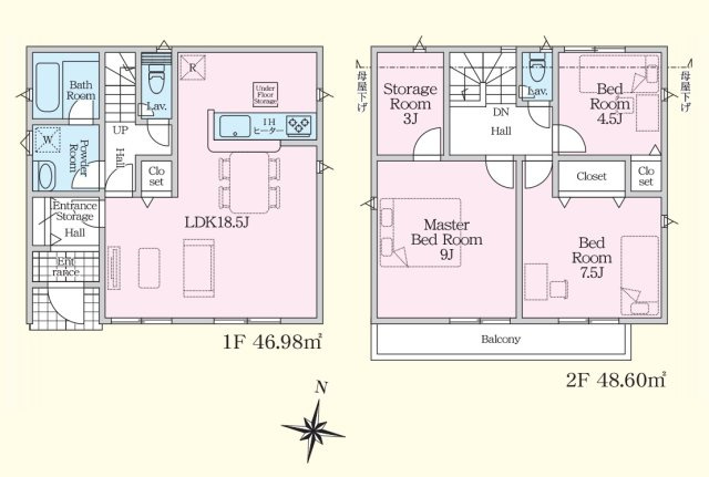 【間取り】 | 福岡市西区今宿東3丁目第10　1号棟（全6棟）【仲介手数料無料・0円】 | 平日、土日祝日もお好きな日時にご見学可能です。お気軽にお問合せ下さい。