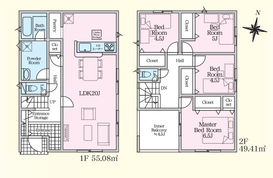 【間取り】 | 福岡市西区今宿東3丁目第10　2号棟（全6棟）【仲介手数料無料・0円】 | 平日、土日祝日もお好きな日時にご見学可能です。お気軽にお問合せ下さい。