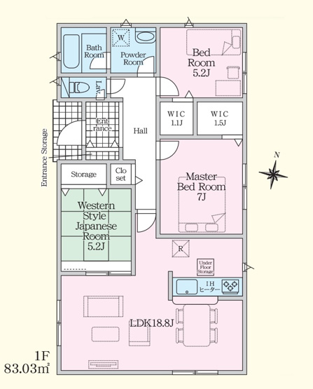 【間取り】 | 福岡市西区今宿東3丁目第10・平屋　3号棟（全6棟）【仲介手数料無料・0円】 | 平日、土日祝日もお好きな日時にご見学可能です。お気軽にお問合せ下さい。