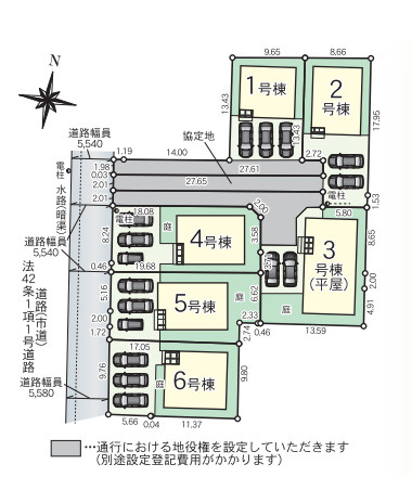 【区画図】 | 福岡市西区今宿東3丁目第10　3号棟（全6棟）【仲介手数料無料・0円】 | 区画図です。3号棟