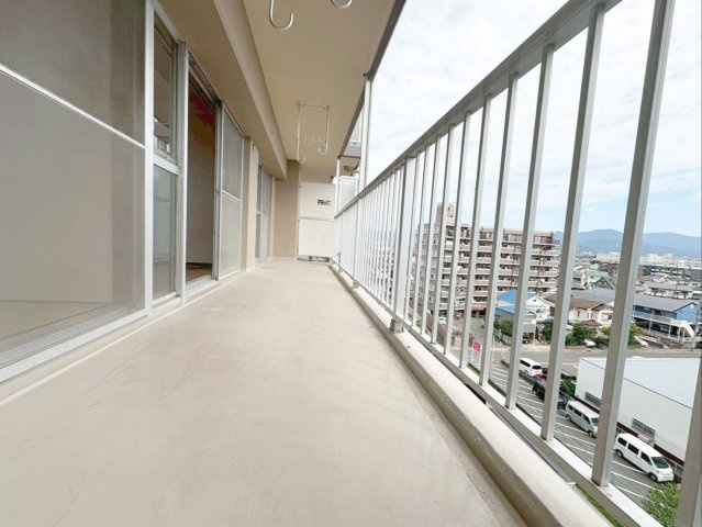 MAC箱崎コートのバルコニー|洗濯物をたっぷり干せるスペースがあります！