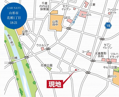 【地図】 | 【新築分譲住宅】山形市花楯3期　全2棟