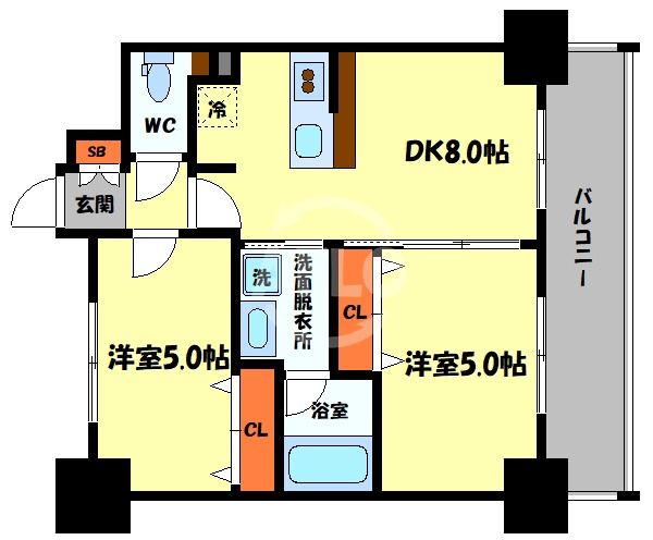 エステムコート難波サウスプレイスⅢラ・パーク　　大国小学校区の間取り|エステムコート難波サウスプレイスIIIラ・パーク　間取り