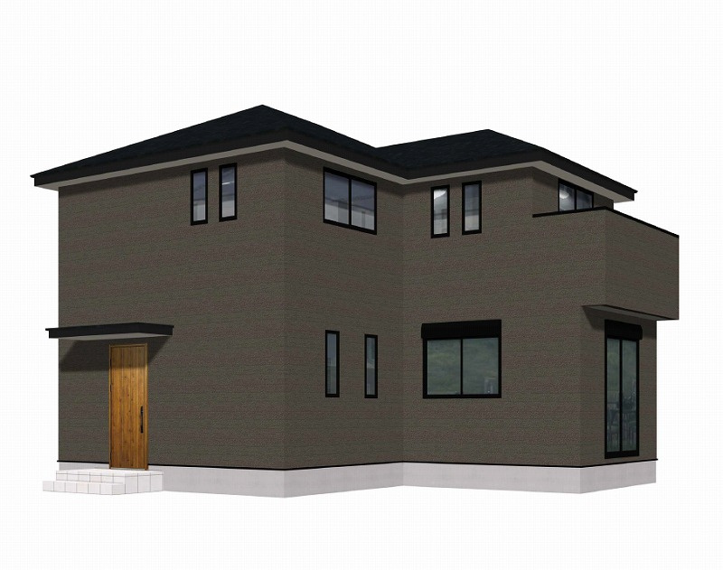 ーSUN COURT－サンコートー小倉南区八幡町　【小倉南区　新築戸建て】の外観パース|ーSUN COURT－サンコートー小倉南区八幡町　【小倉南区　新築戸建て】