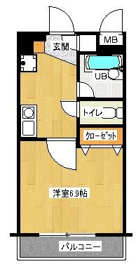 イルレーヌ室見の間取り