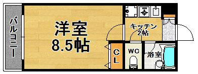 ステラ西新の間取り